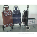Folding luggage cart hot sale shopping carts for kids with chair